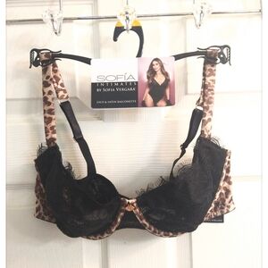 Sofia Intimates ~ Lace & Satin Balconette , 38D *NWT*